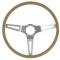 Redline Restomotive® Camaro 69/Chevelle, El Camino 69-72/Nova69-70/Monte Carlo 70-72/Impala 70/Chevy P/U 67-87 3-Spoke Steering Wheel - Comfort Grip (Saddle) LG-00-2594