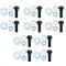 OER 1938-72 Chevy, GMC Pickup, Blazer, Jimmy, Suburban, Bumper Bolt Set, Front or Rear, 1/2"-13 x 1-1/2, 10-Piece Bolt Set, Black K219B