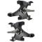 OER 1988-98 Chevy, GMC C1500 1/2 Ton, C2500 3/4 Ton GMT400 Pickup, 1992-99 Tahoe, Yukon, Suburban, Drop Spindle Set, 2 Inch Drop, for 2 Wheel Drive with F44 HD Chassis Only, 6 Lug Models Only, RH & LH, Pair 154932