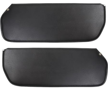 1973-91 Chevy, GMC Pickup, Blazer, Jimmy, Suburban, Padded Vinyl Sunvisors, Black, Economy, Pair