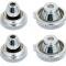 1978-87 Chevrolet, GMC C/K Truck, Blazer, Jimmy, Suburban, Radio Control Knobs, For D-Shaped Shafts, Chrome
