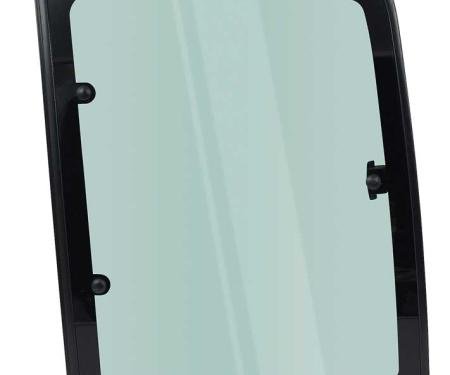 OER 1988-2000 Chevy, GMC C/K Pickup, Extended Cab, Pop-Out Quarter Window Glass, with Frame, Light Green Tint, LH Driver Side DQ7598T