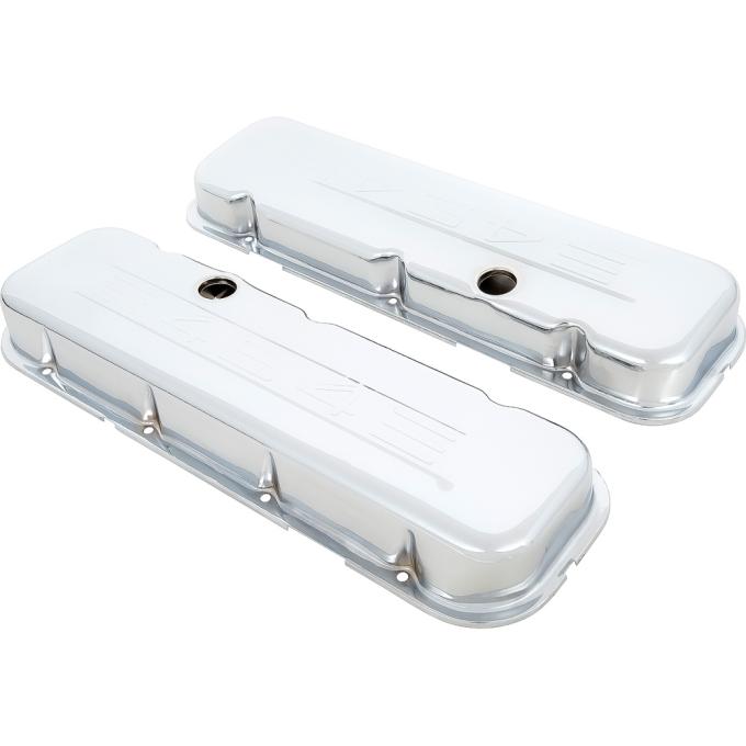 1970-76 Chevrolet, Chrome Valve Covers, "454" Logo, Short Profile
