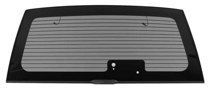 1995-2000 Escalade, Suburban, Tahoe, Yukon, Rear Window Glass, 3-Hole, Heated, Dk Privacy Tint