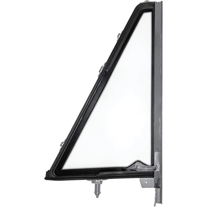 OER 1966-77 Ford Bronco, Vent Window Frame Assembly, Clear Glass, Black Inner Frame, RH Side TR22204B