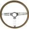 Redline Restomotive® Camaro 69/Chevelle, El Camino 69-72/Nova69-70/Monte Carlo 70-72/Impala 70/Chevy P/U 67-87 3-Spoke Steering Wheel - Comfort Grip (Saddle) LG-00-2594