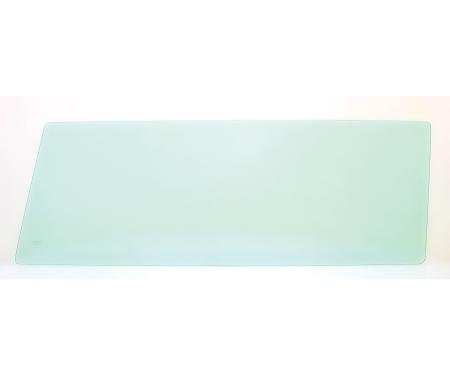 1966-77 Ford Bronco, Quarter Window Glass, Tempered, Passenger, Driver Side, Light Green Tint