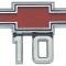 1967-68 Chevy Pickup, 1969-72 G10 Van "Bow Tie 10" Front Fender Emblem Set, with Hardware, Pair, GM Licensed