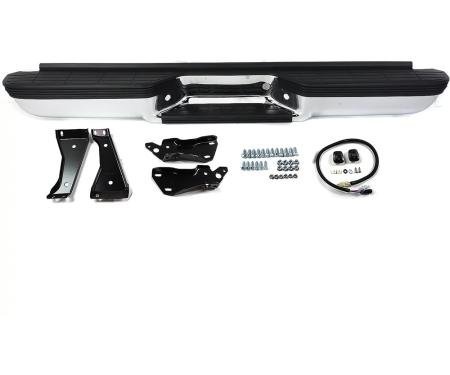1988-00 Chevrolet/GMC C/K GMT400 Fleetside Pickup Rear Step Bumper, With Brackets, Chrome