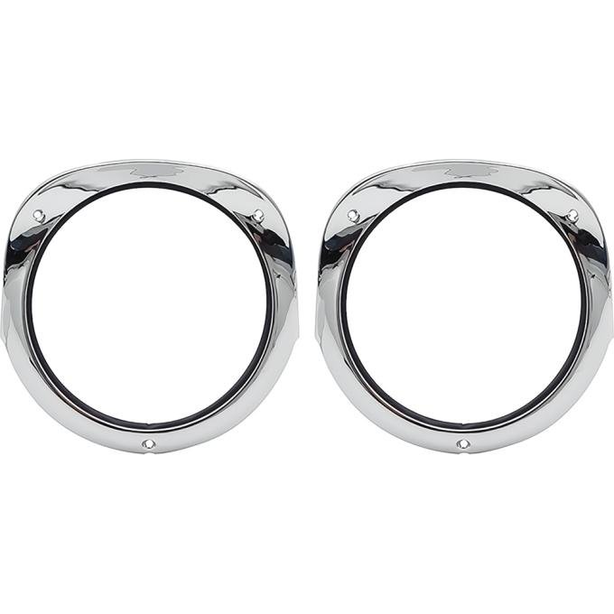 1956 Chevrolet Bel Air, 150, 210, Nomad, Headlamp Bezels, with Gaskets, Pair