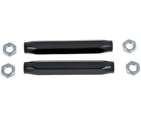 1958-64 Chevrolet Impala, Full Size, 1962 Chevy II, 1960-64 C10 Truck, Aluminum Tie Rod Sleeves, With Jam Nuts, Black