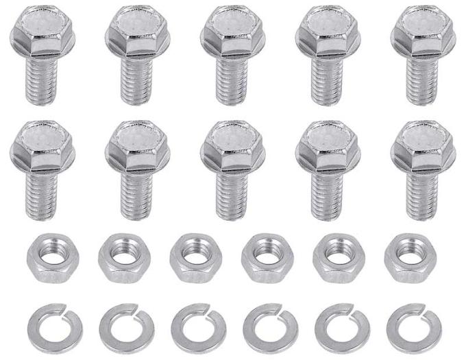 1954-87 Chevy, GMC Pickup Truck, Front Bed Panel Hardware, Fleetside With Wood Floor or Stepside Models, Zinc Plated