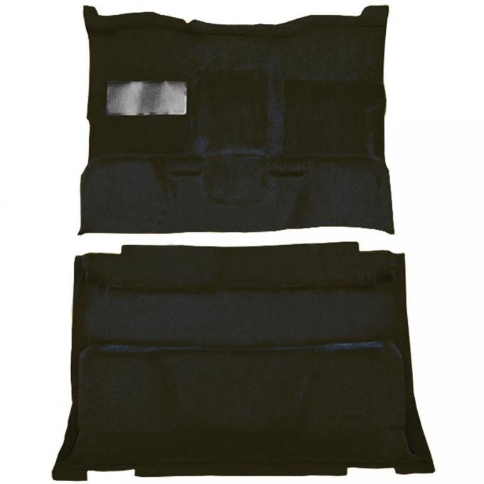 OER 1981-91 Chevrolet, GMC Pickup, Crew Cab, Molded Vinyl Flooring Kit, Vinyl, Standard Backing, Column Shift, Auto/Manual, 2WD, Black T3202301
