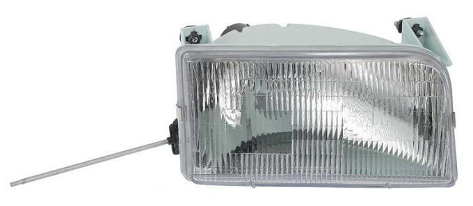 OER 1992-97 F-150, F-250 Truck. Bronco Headlight Assembly, w/o Chrome Trim, Passenger Side TR13008J