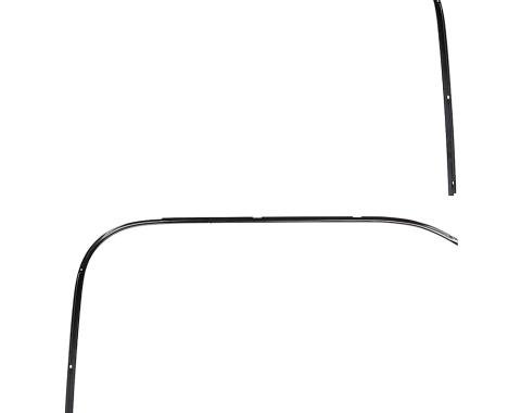 1973-91 Chevy, GMC Pickup Truck, Roof Drip Molding Retainer Kit, Stampled Steel, 2 Piece Set