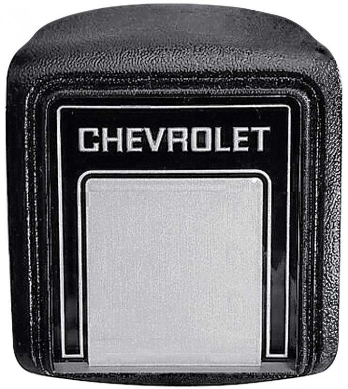 OER 1978-91 Chevy Pickup, Blazer Suburban, "Chevrolet" Horn Cap, with Deluxe Steering Wheel, Black with Silver Accent 9768810