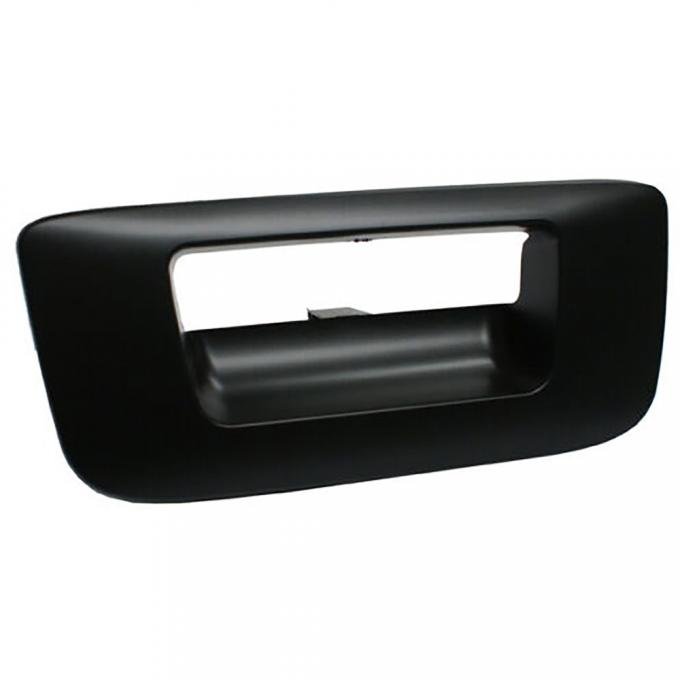 OER 2007-13 Chevrolet, GMC Truck, Tail Gate Handle Bezel, Without Key Hole, Without Camera Hole, Black Smooth Finish T76059B