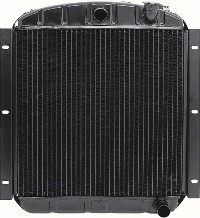 OER 1955-59 GMC 1/2 Ton L6 with MT 4 Row Copper/Brass Radiator (19-7/8" x 21-3/8" x 2-5/8" Core) CRD9802S