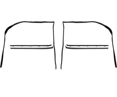 1981-91 Chevrolet, GMC C/K, R/V, Window Felt and Glass Run Set, 6-Pieces