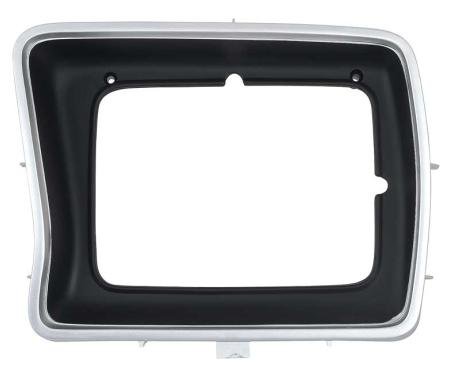 OER 1978-79 Ford F-Series Truck / Bronco, Headlamp Bezel, F-150/F-250/F-350, Rectangular, Argent Silver With Dark Accent Paint, LH TR13064EL
