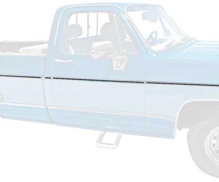 OER 1973-80 Chevrolet, GMC Pickup, Upper Body Side Molding Set, Long Bed, 8 Piece Set *R1099