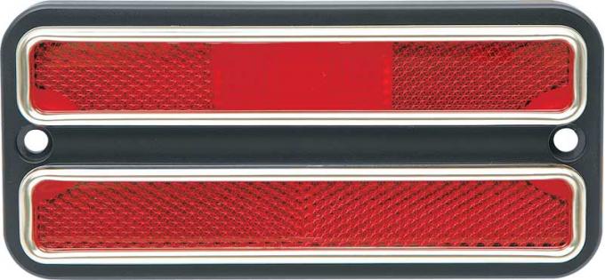 Chevy Or GMC Truck Rear Side Marker Light, Red, With Chrome Bezel, 1968-1972