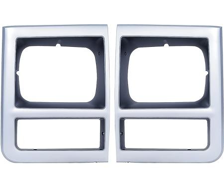 1985-88 Chevy, GMC Pickup, Blazer, Jimmy, Suburban, Headlamp Bezels, Single, Pair