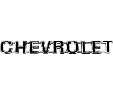 OER 1973-80 Chevrolet, Pickup, Blazer, CHEVROLET, Tailgate Emblem, with Hardware, GM Licensed 14016628