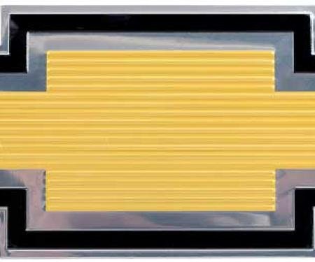 1973-74 Chevrolet Truck and SUV, Bow Tie Grille Emblem, Gold, Silver and Black, Aluminum