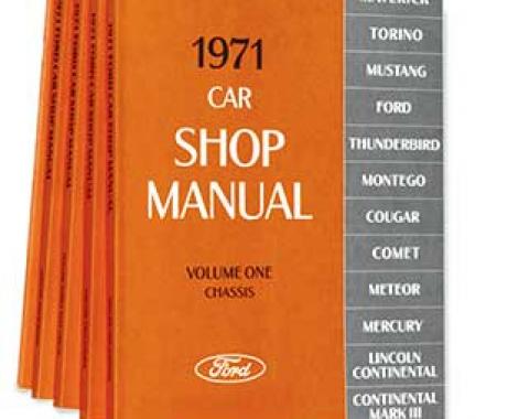 OER 1971 Ford/Lincoln/Mercury Shop Manual Set - Five Volumes L13-CM