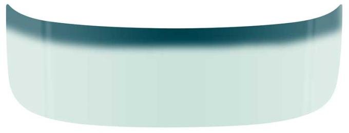 OER 1967-79 Ford F100, F150, F250, F350, F500 Pickup, 1978-79 Bronco, Front Windshield Glass, Tinted, with Blue/Green Upper Shaded Band DW687T
