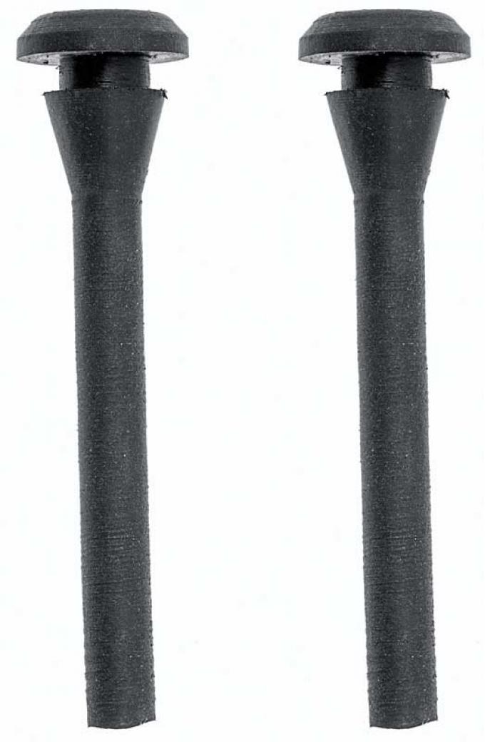 1958-59 Impala, Bel Air, Biscayne, El Camino, Rear Gas Filler Door Bumpers, Pair