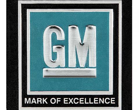 OER 1964-67 GM Cars / Trucks - "GM Mark of Excellence" Seat Belt Buckle Decal - Aqua 9980011