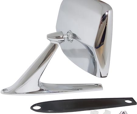1967-79 Ford Pickup, 1966-79 Bronco, Outer Door Mirror, Rectangular, Driver or Passenger Side, Each