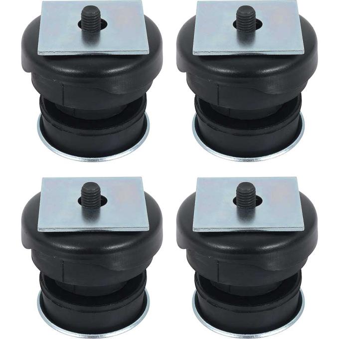1981-83 Chevy GMC Pickup, Standard Cab Mount Bushing Set, Front & Rear, 4 Bushings, 20 Piece Set