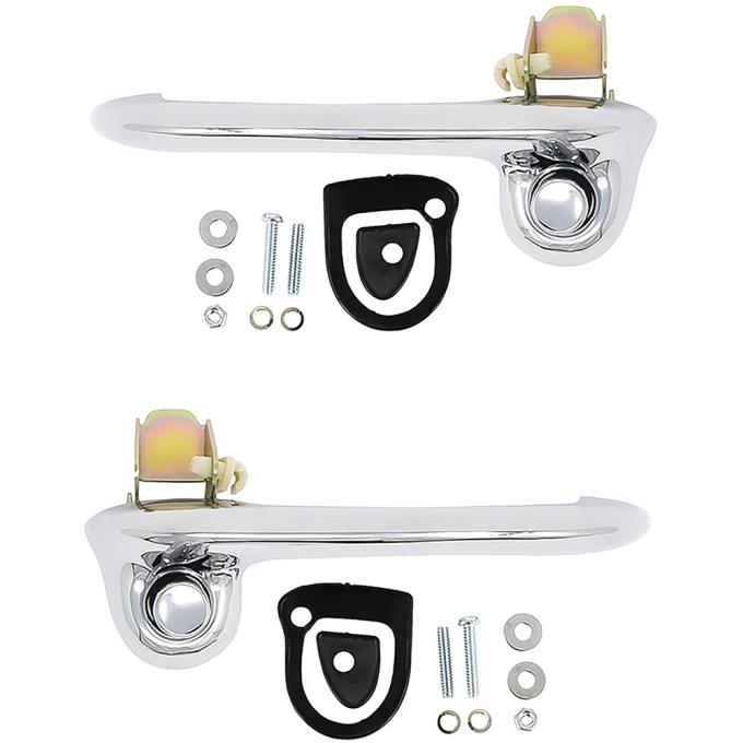1964-66, 1969-70 Mustang, 1966-77 Bronco, 1964-65 Falcon, Comet, Outer Door Handle Set, With Hardware