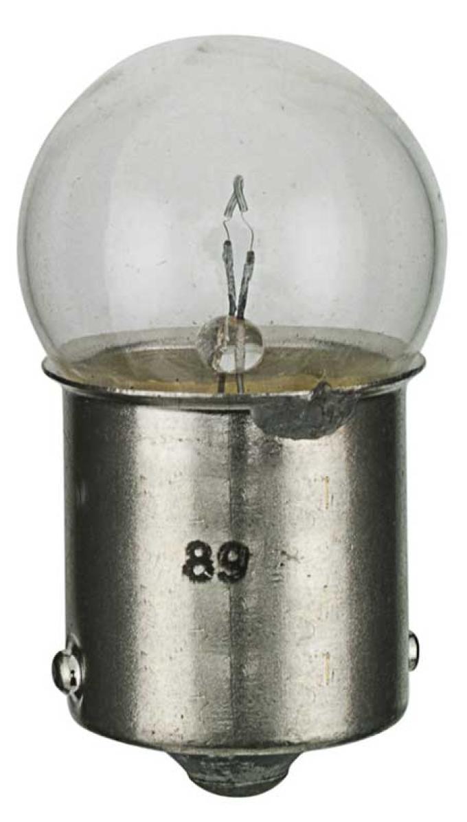 OER Bayonet Bulb, G-6 Single Contact, Clear, 6 CP, 12 Volt 89