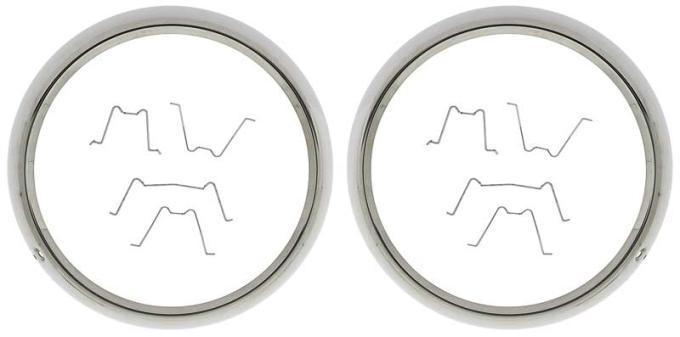 OER 1947-55 Chevy,GMC Pickup, 1949-52 Bel Air, Headlight Bezels, with Hardware, Pair CX1224