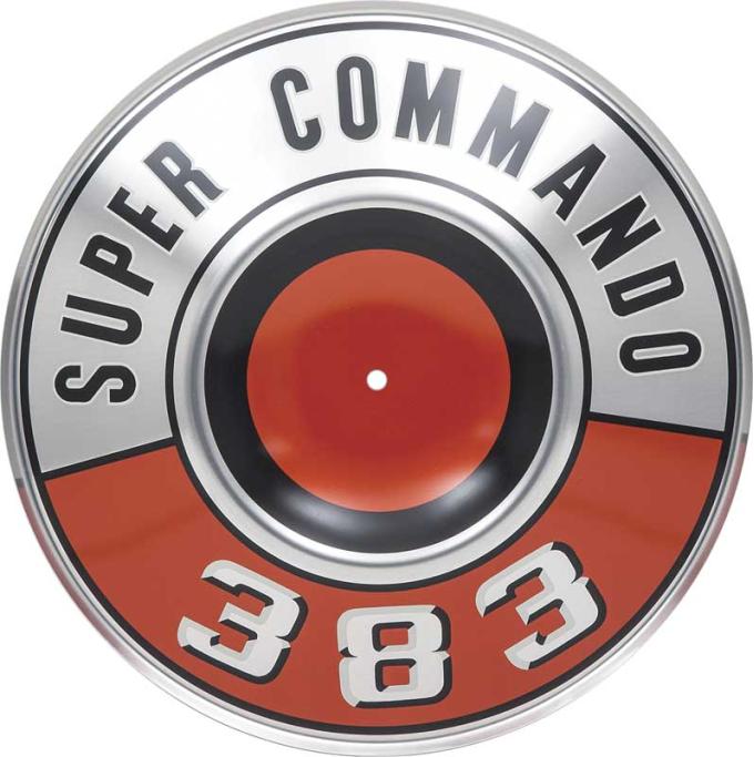 1969-71 Mopar, Air Cleaner Lid, Pie Tin Design, "383 Super Commando"