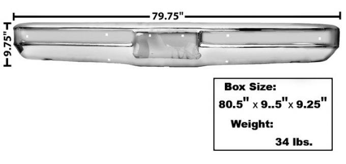 Chevy Or GMC Truck Bumper, Front, 1973-1980