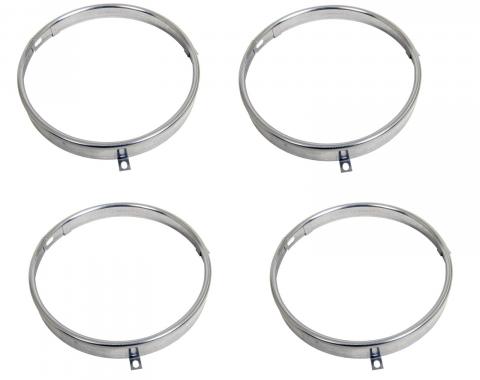 1958-1976 GM Car & Truck 4 Piece Headlight Retaining Ring Set