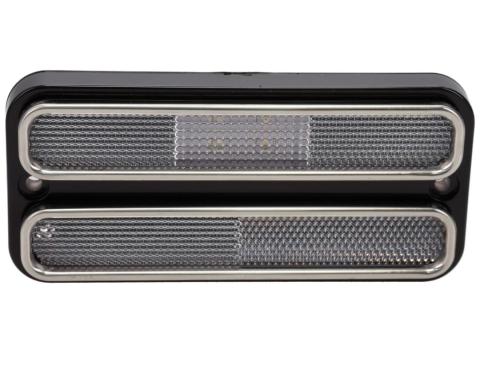 AMD Rear Side Marker, Clear Lens 18 Red LED with Stainless Trim, 69-72 Chevy GMC CK Truck X740-4069-CD