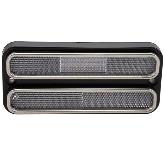 AMD Rear Side Marker, Clear Lens 18 Red LED with Stainless Trim, 69-72 Chevy GMC CK Truck X740-4069-CD