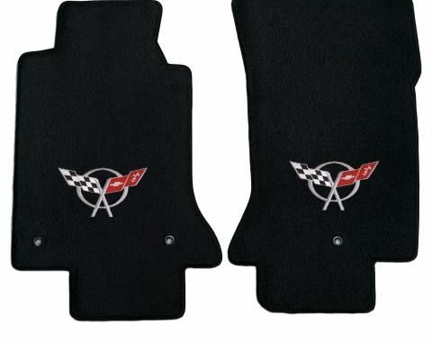 Corvette Floor Mats, 2 Piece Lloyd® Velourtex™, with C5 Logo, 1997-2004